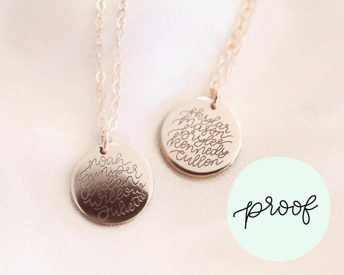 PROOF: Hand Lettered Necklace